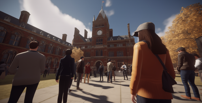 lukanyc. VR model of teacher talking to students in university 34c7703d f3d3 4c02 bc02 3f0584ecac41